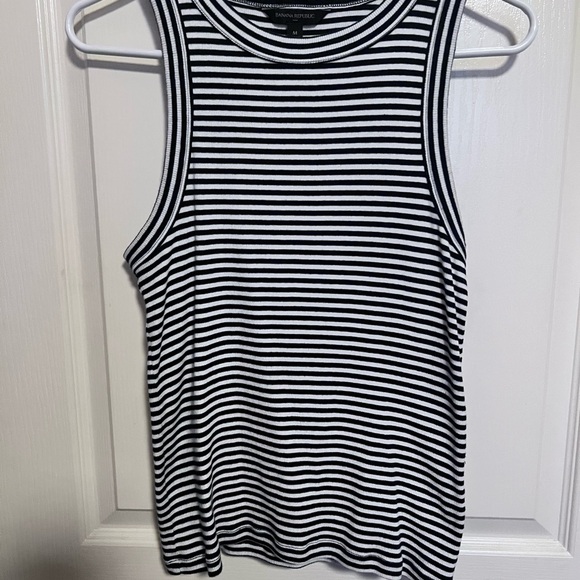 Banana Republic Monochrome Striped Tank Top - Picture 1 of 3